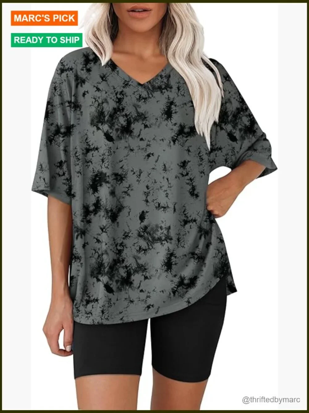 2 Piece Lounge Set for Women - Oversized Tee & Biker Shorts Casual Outfit